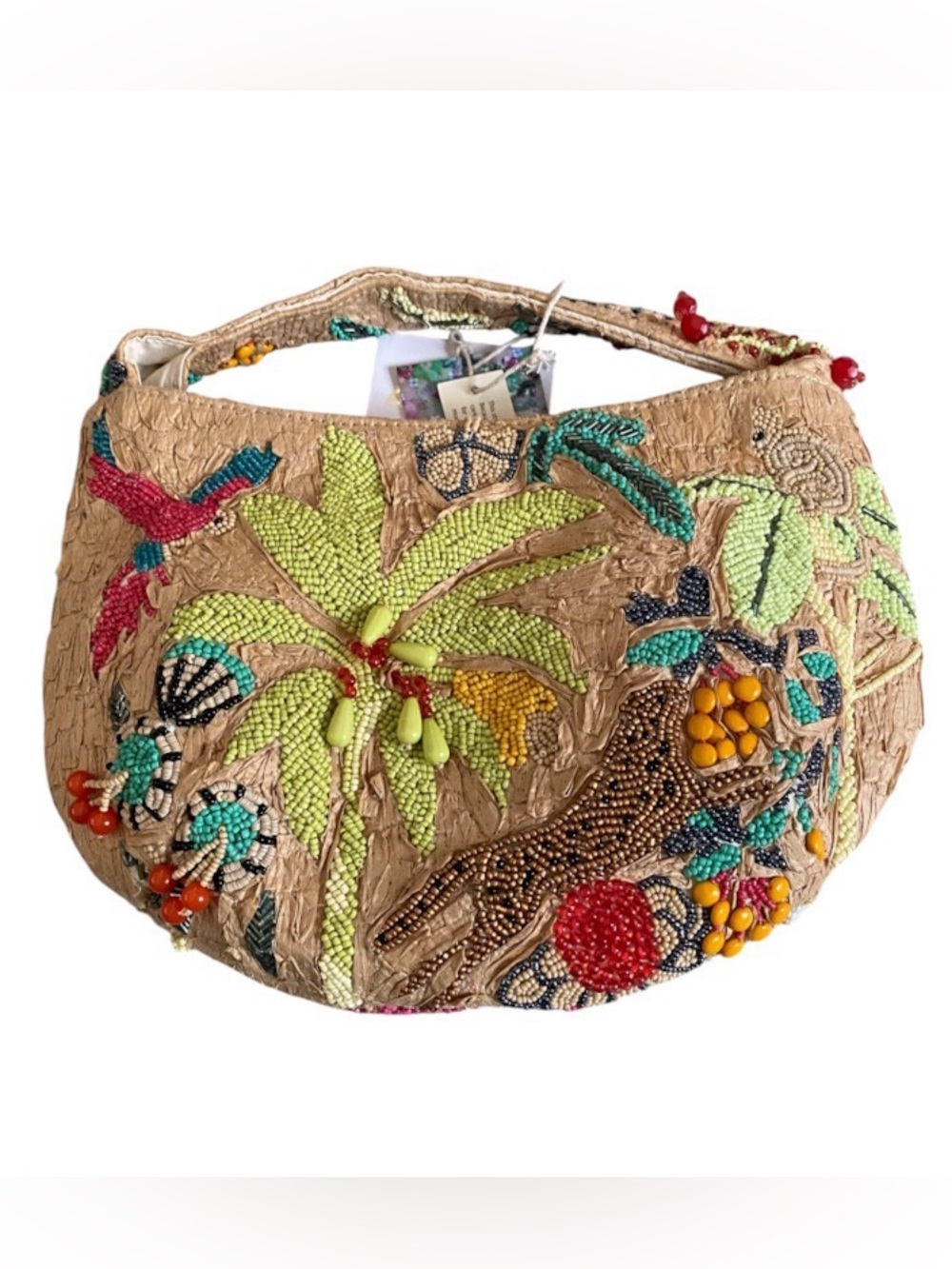 Made in India handmade multicolor beaded handbag